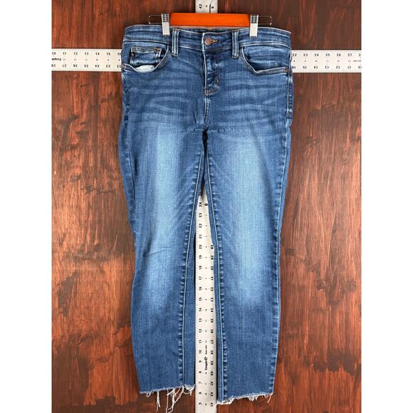 Judy Blue Los Angeles Skinny‎ Fit Mid Rise Custom Cut Capri Jeans Blue Womens 7 - Picture 2 of 10